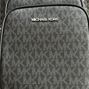 Michael Kors Textured Black Belt Bag